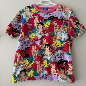 The Little Mermaid Ariel Tokyo Disney AOP Tshirt Size Medium (fits like small)